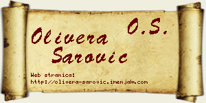 Olivera Šarović vizit kartica